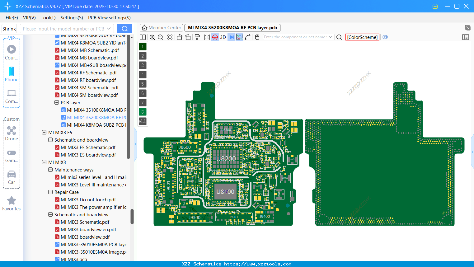 Xiaomi MI MIX4 35200K8MOA RF PCB Layer